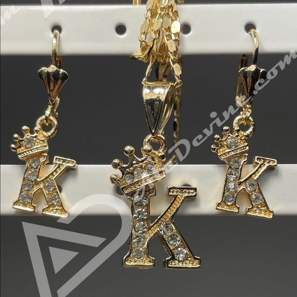 K Initial set (gold plated) - Picture 1 of 5